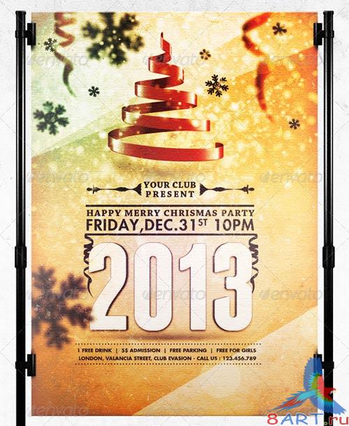 GraphicRiver Happy Merry Christmas Party Flyer Template