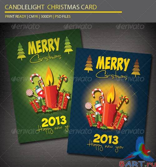 GraphicRiver Candlelight Christmas Card