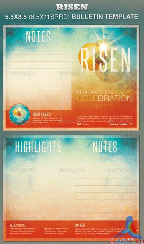 GraphicRiver Risen Church Bulletin Template