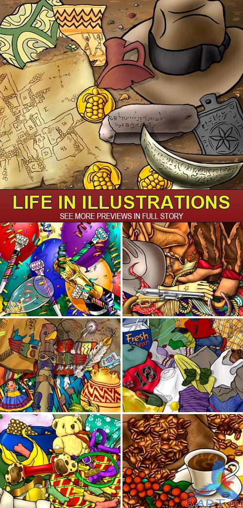 PSD Source - Life in illustrations PSD Source - Life in illustrations