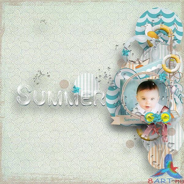 Пляжный скрап-набор - A walk on the beach Пляжный скрап-набор - A walk on the beach