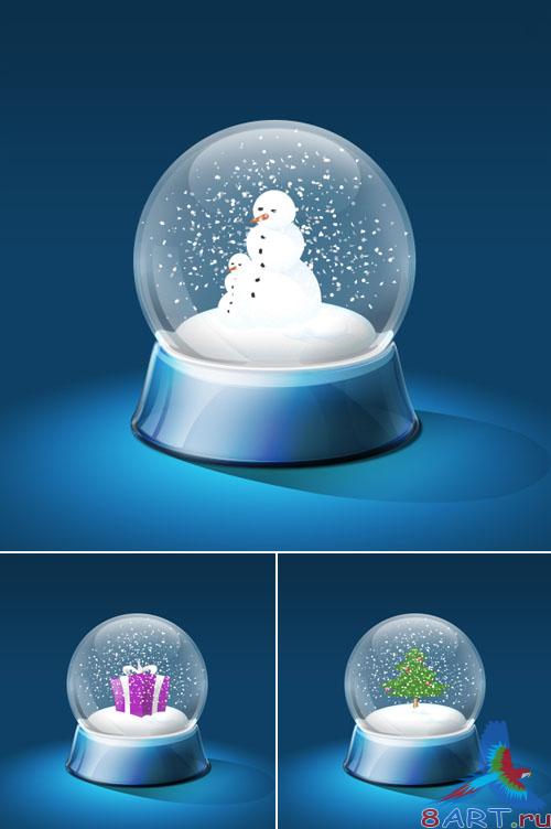 Snow Globe PSD Template