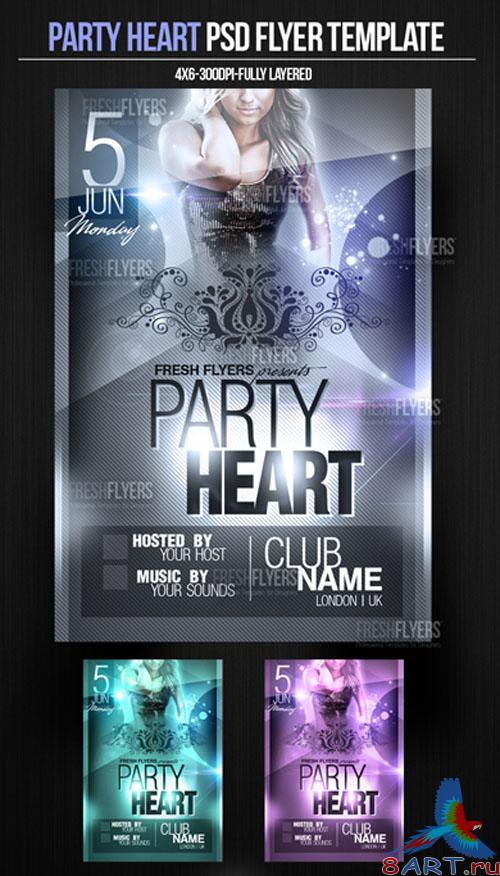 Party Heart Flyer/Poster PSD Template