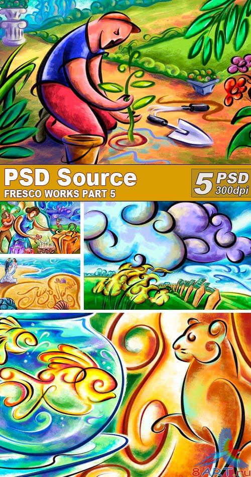 PSD Illustrations - Fresco works 5 PSD Illustrations - Fresco works 5