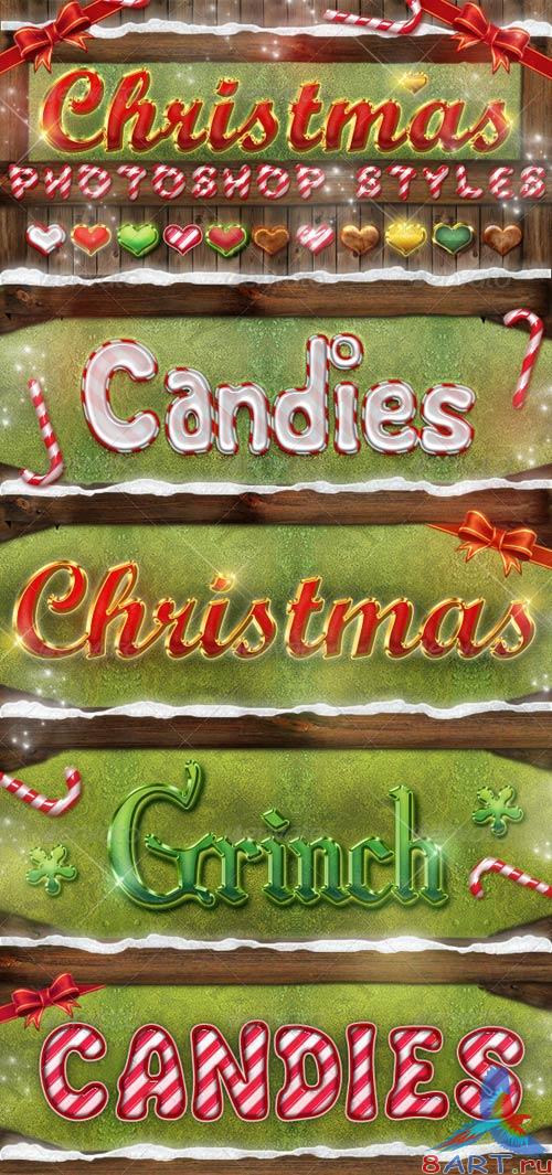 GraphicRiver Christmas Photoshop Styles - Text Effects