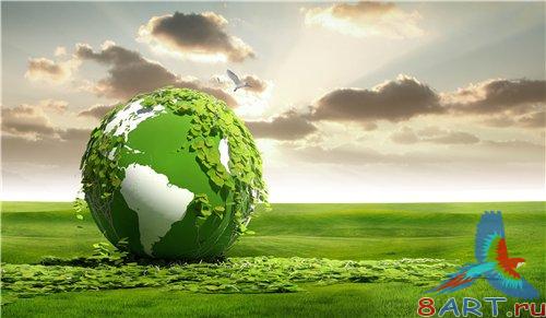 PSD - Green Globe on the Field