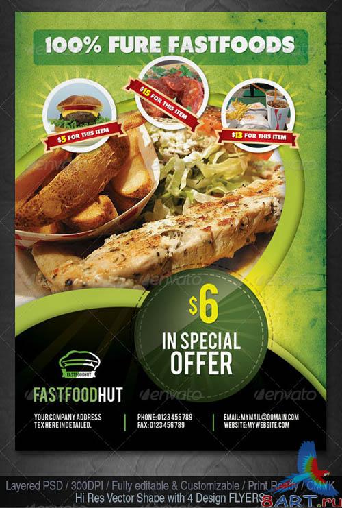 GraphicRiver Stylish Foods Flyers GraphicRiver Stylish Foods Flyers