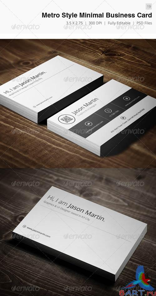 GraphicRiver Metro Style Minimal Business Card - 19