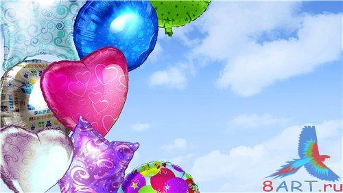 PSD - Celebratory Color Balloons