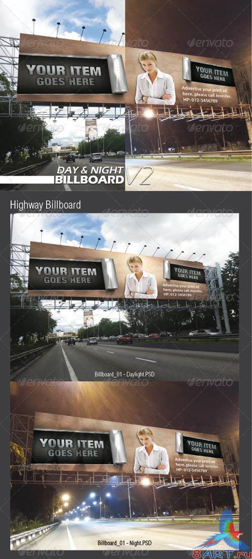 GraphicRiver Day & Night Billbaord V2 Mock-ups