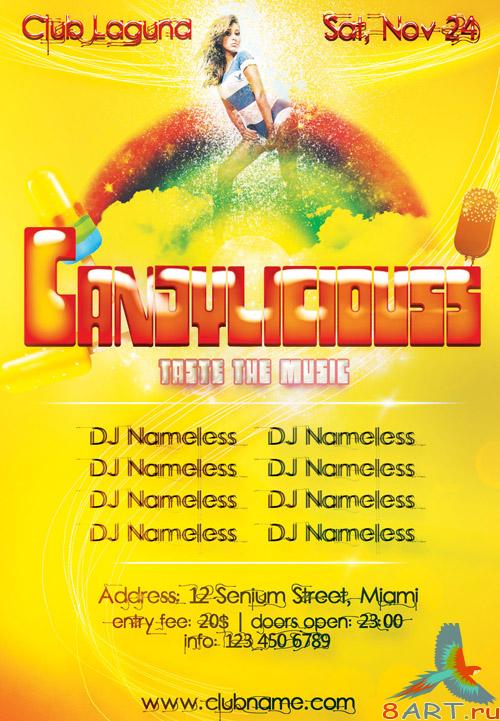 Candyliciouss Flyer/Poster PSD Template