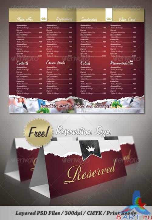 GraphicRiver Delicious Restaurant Menu Template GraphicRiver Delicious Restaurant Menu Template