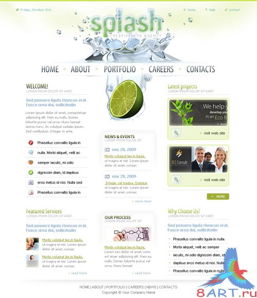 Splash Creative Agency PSD Template Splash Creative Agency PSD Template