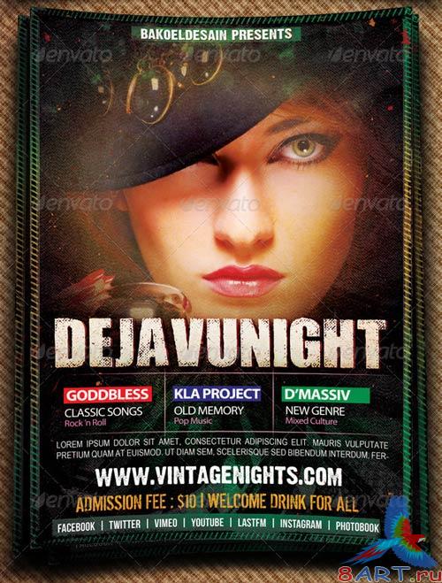 GraphicRiver Dejavu Night Music Flyer