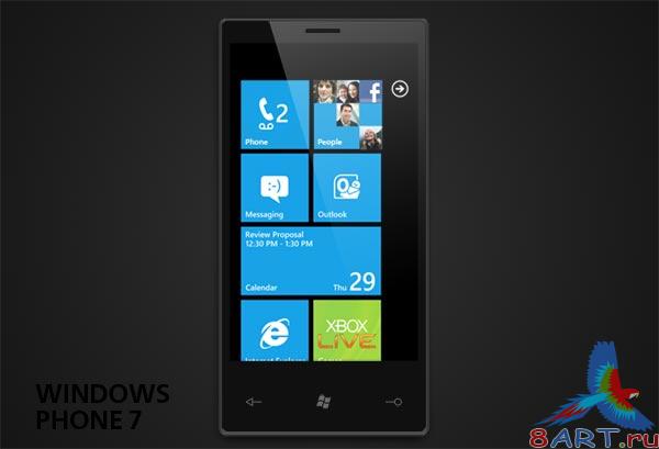 Windows Phone 7 PSD-template Windows Phone 7 PSD-template