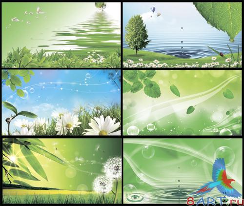 PSD Sources - Fresh Green Spring Background