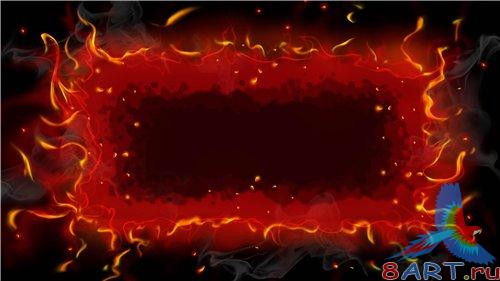 PSD - Creative Flame Red Frame