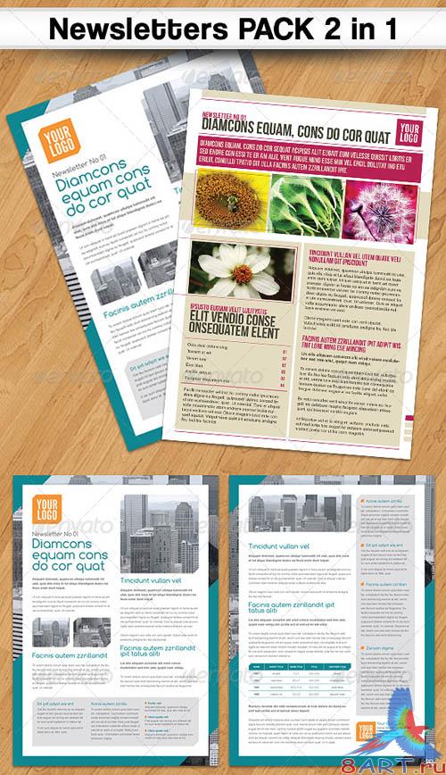 GraphicRiver Newsletters PACK 2 in 1 GraphicRiver Newsletters PACK 2 in 1