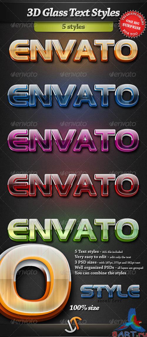 GraphicRiver 3D Glass Photoshop Text Styles