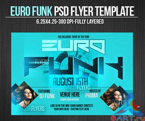 Euro Funk Flyer/Poster PSD Template