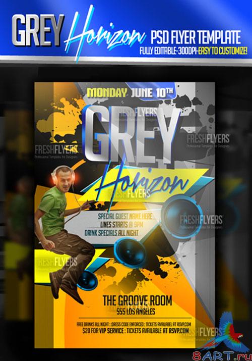 Grey Horizon Flyer/Poster PSD Template