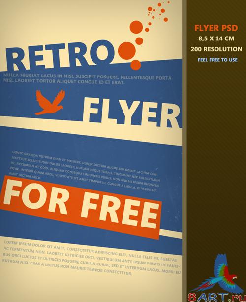 Retro Flyer PSD
