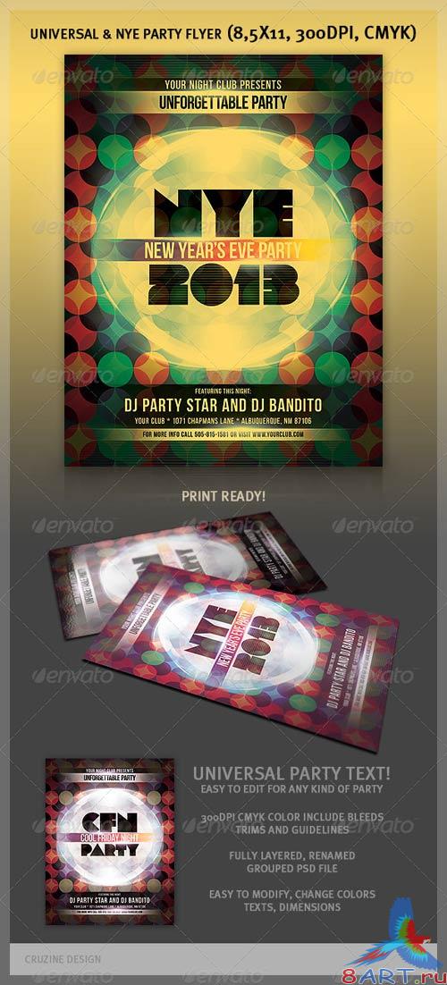 GraphicRiver Universal & NYE Party Flyer