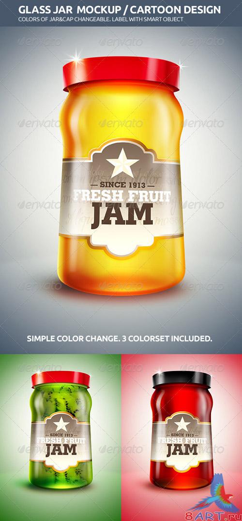 Glass Jar Mockup / Cartoon Design - GraphicRiver Glass Jar Mockup / Cartoon Design - GraphicRiver