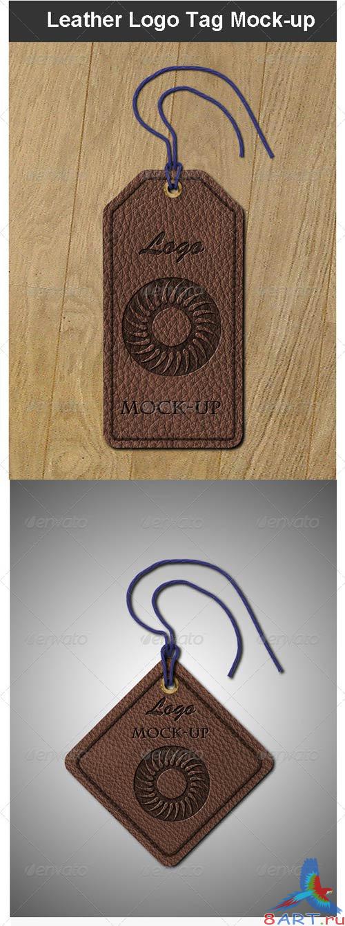 GraphicRiver Leather Logo Tag Mock-up