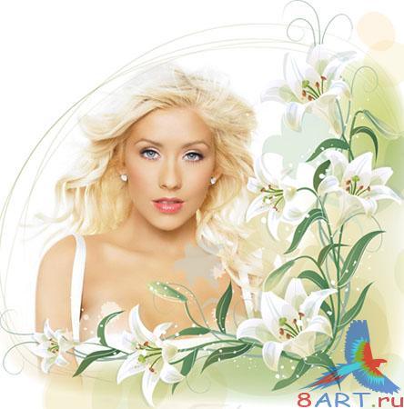 Photoframe-White lilys - Белые лилии(Рамка в интересах фото ) Photoframe-White lilys - Белые лилии(Рамка в интересах фото )