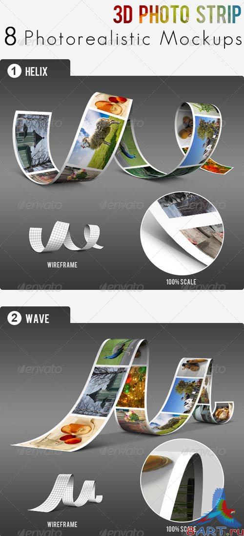 GraphicRiver 3D Photo Strip - Photorealistic Mockups