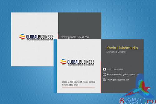 Corporate Business Card PSD Template