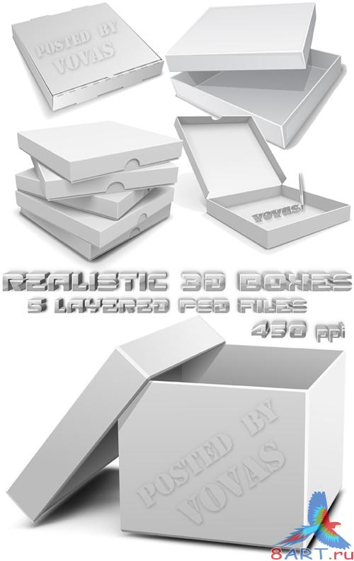  PSD  Realistic 3D boxes