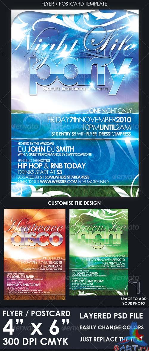 Night Life Party - Flyer Template - GraphicRiver Night Life Party - Flyer Template - GraphicRiver