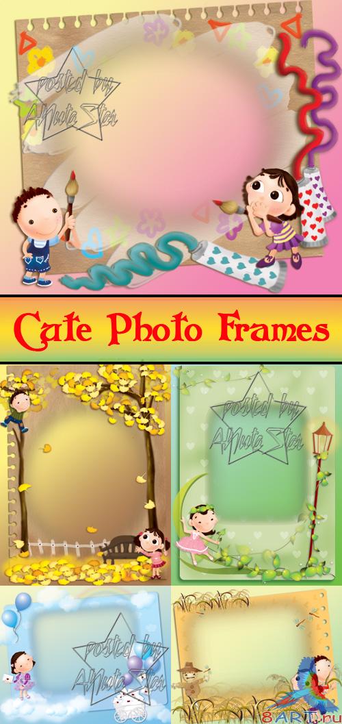     Cute Photo Frames PSD Collections