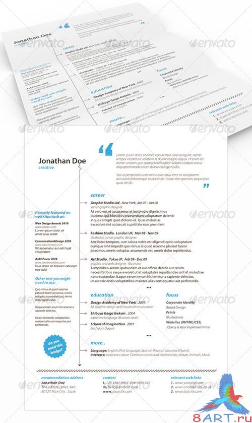 GraphicRiver Get Minimal - Resume 02