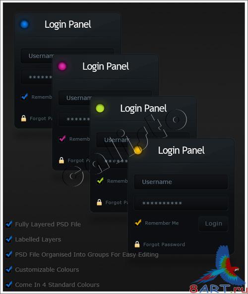 Clean Login Panel - GraphicRiver
