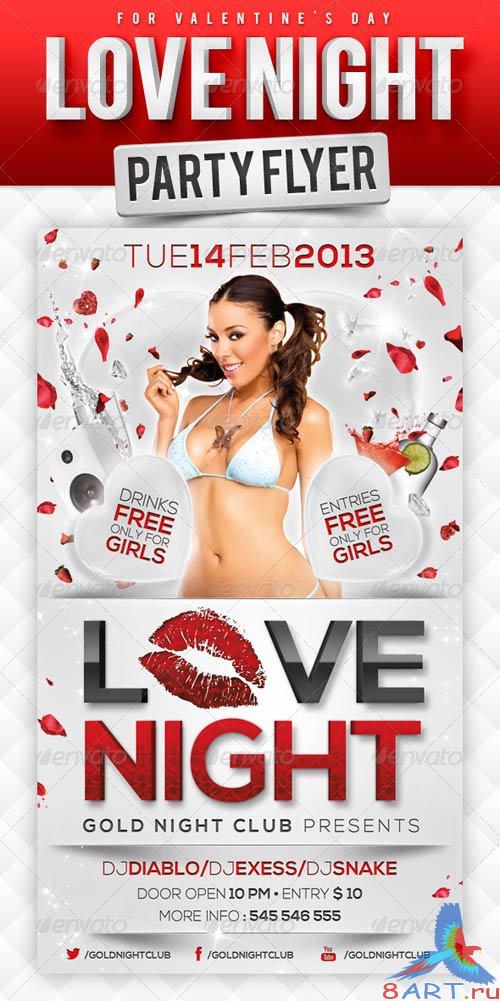 GraphicRiver Love Night Party Flyer