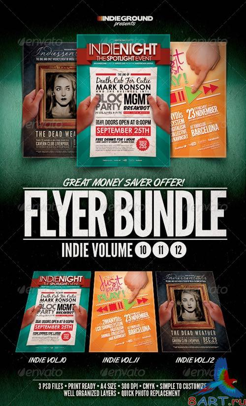 GraphicRiver Indie Flyer/Poster Bundle Vol. 10-12