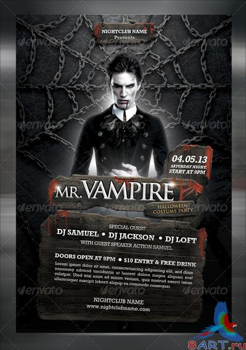 GraphicRiver MR. Vampire Music Flyer