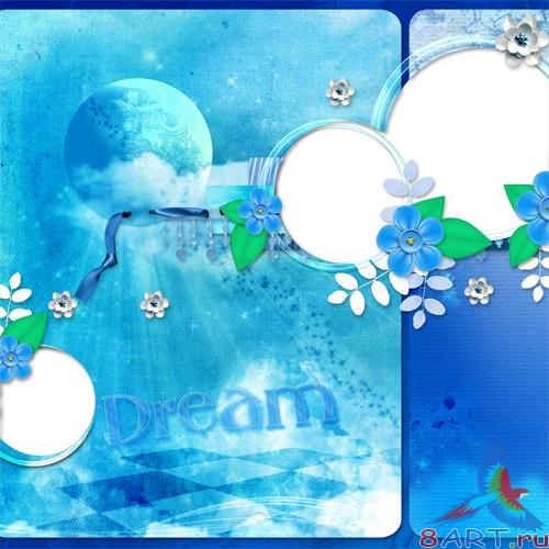 PNG Frames - Blue Dreams