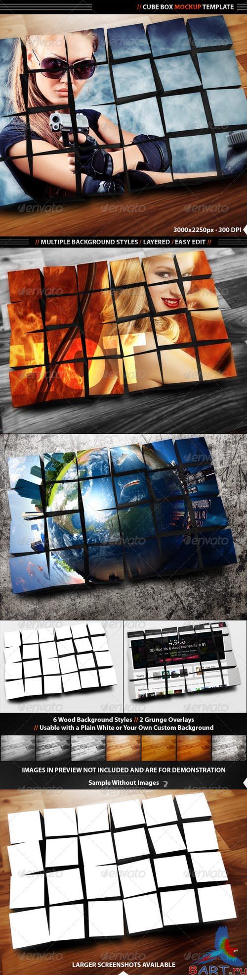 GraphicRiver Cube Box Display Mockup - REUPLOAD