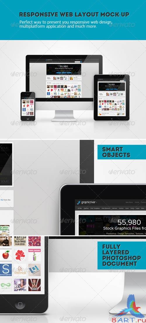 GraphicRiver Responsive Web Layout Mockup