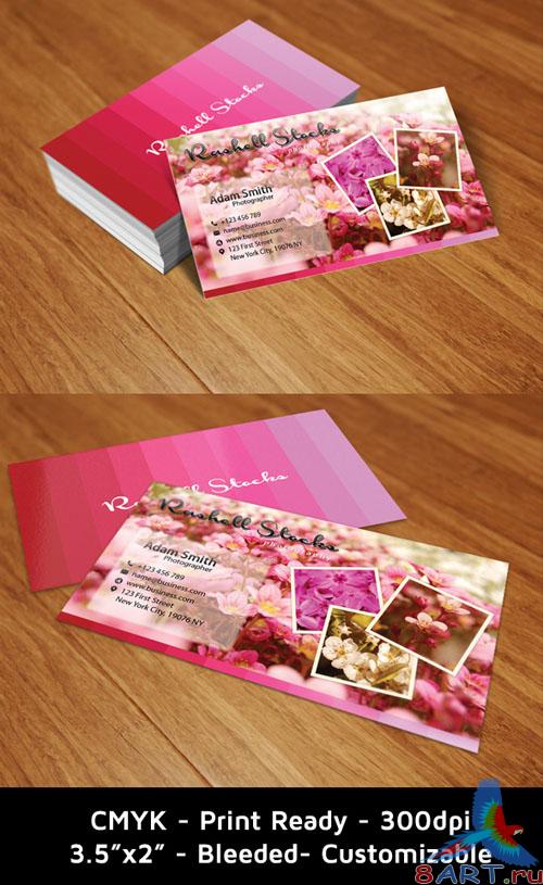 PSD Template - Flowery Business Cards PSD Template - Flowery Business Cards