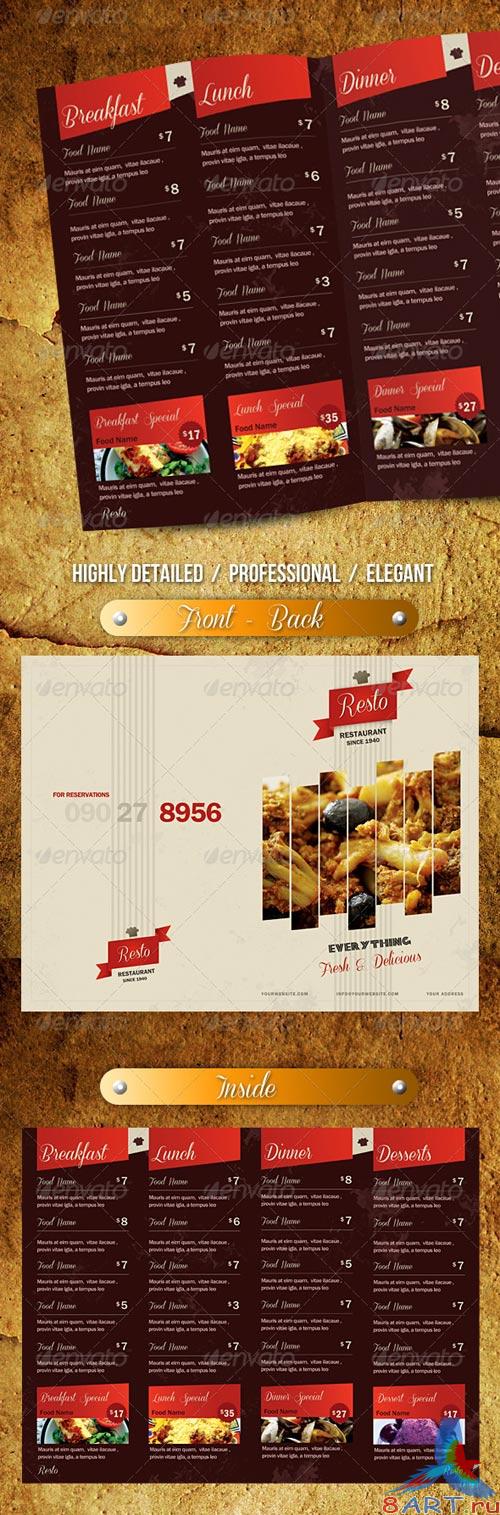GraphicRiver Elegant Classy Restaurant Menu - 1 GraphicRiver Elegant Classy Restaurant Menu - 1
