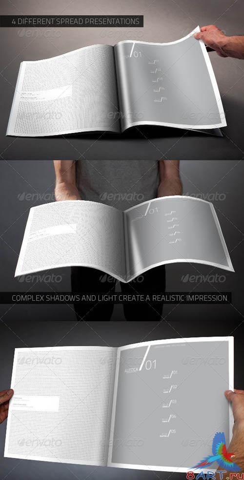 GraphicRiver Photorealistic Square Brochure Mock-up GraphicRiver Photorealistic Square Brochure Mock-up