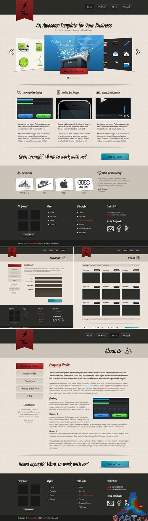 Fix Website PSD Template