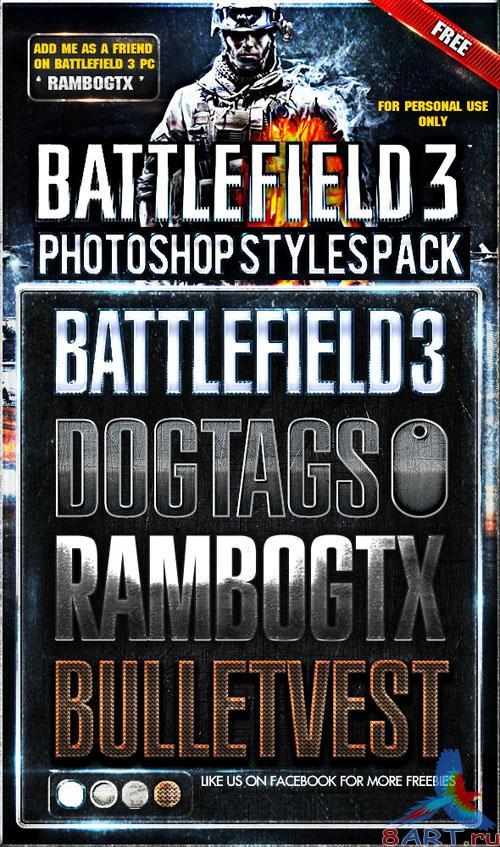 Battlefield Photoshop Styles Pack