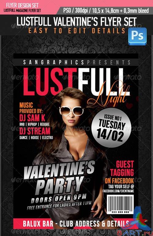 GraphicRiver Lustfull Valentine's Flyer Set