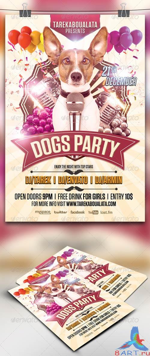 GraphicRiver Dogs Party Flyer